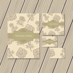 Vintage floral stationery