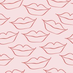 pattern with lips in a smile