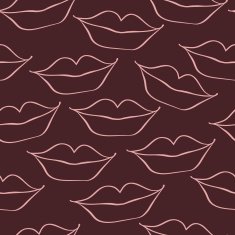 pattern with lips in a smile N2
