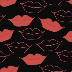 pattern with lips in a smile N3