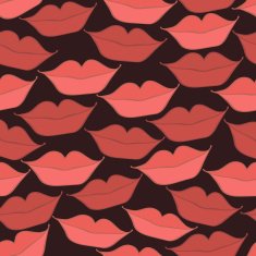 pattern with lips in a smile N5