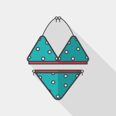 swimming suit flat icon with long shadow eps10 N25