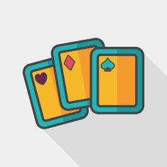 Playing cards flat icon with long shadow eps10 N5