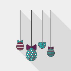 easter hanging flat icon with long shadow eps10 N5
