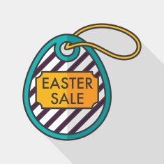 easter egg flat icon with long shadow eps10 N38