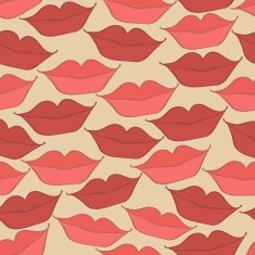 pattern with lips in a smile N6