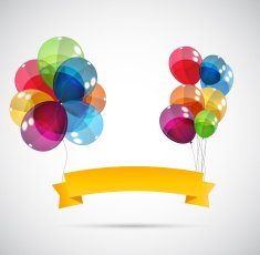 Color Glossy Balloons Background Vector Illustration N142