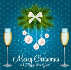 Abstract beauty Christmas and New Year background vector illust N95