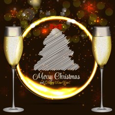 Abstract beauty Christmas and New Year background vector illust N132