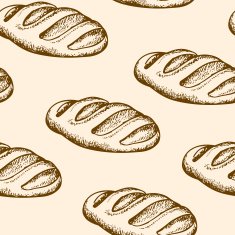 Seamless pattern with baguette