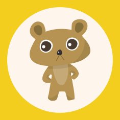 animal bear cartoon theme elements N6
