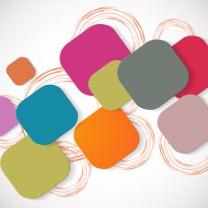 Vector color square connection eps N2