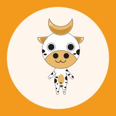 animal cow cartoon theme elements N5