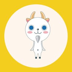 animal goat cartoon theme elements N2