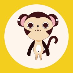animal monkey cartoon theme elements N7