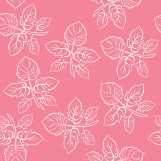 Ornate leaves - Seamless vector trefoil ornament N3