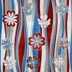 Decorative flower pattern - waves decoration wood texture