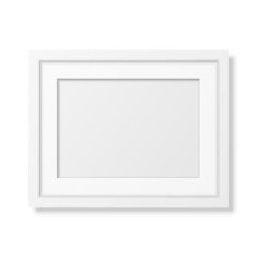 Realistic white frame A4 N2