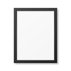 Realistic black frame A4