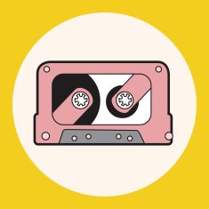 Audiotape theme elements vector eps N48