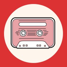 Audiotape theme elements vector eps N52