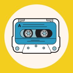 Audiotape theme elements vector eps N53