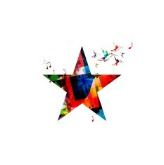 Colorful vector star N2