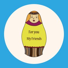 Matryoshka Russian traditional wooden doll vector pattern ele N8