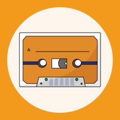 Audiotape theme elements vector eps N66