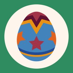 easter egg flat icon elements background eps10
