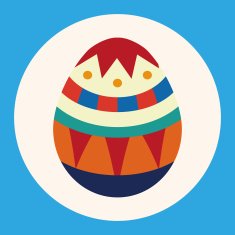 easter egg flat icon elements background eps10 N4