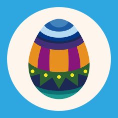 easter egg flat icon elements background eps10 N5