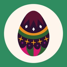 easter egg flat icon elements background eps10 N6