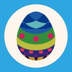 easter egg flat icon elements background eps10 N10