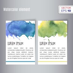 Hand drawn watercolor card N3