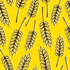seamless pattern with ears of wheat