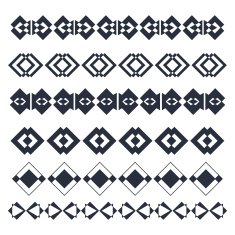 Vector line border design elements Abstract geometric elements