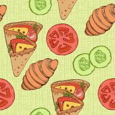 pattern of various food items 3