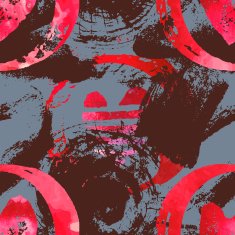 Seamless pattern with grunge hearts N8
