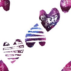 Seamless pattern with grunge hearts N12