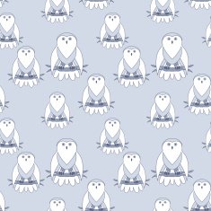 Cute owl seamless pattern N4