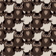 Cute owl seamless pattern N5