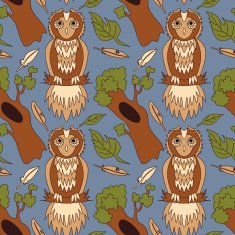 cute owl seamless