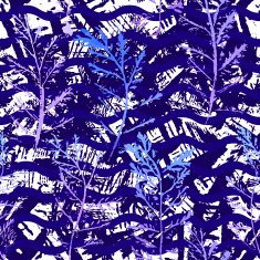 Seamless imprints pattern of the branched herbs N3