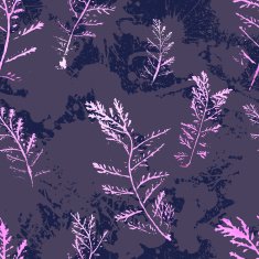 Seamless imprints pattern of the branched herbs N6
