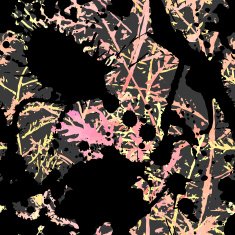 Seamless imprints pattern of the branched herbs N10