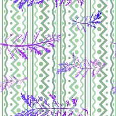 Seamless imprints pattern of the branched herbs N12