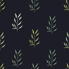 Seamless hand-drawn floral pattern with herbs N6