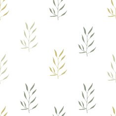Seamless hand-drawn floral pattern with herbs N8