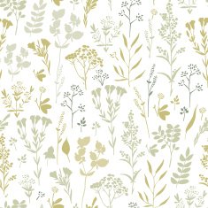 Seamless hand-drawn floral pattern with herbs N10